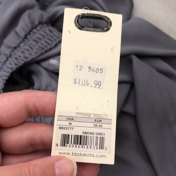 BB Dakota | grey satin jumpsuit - Picture 5 of 5